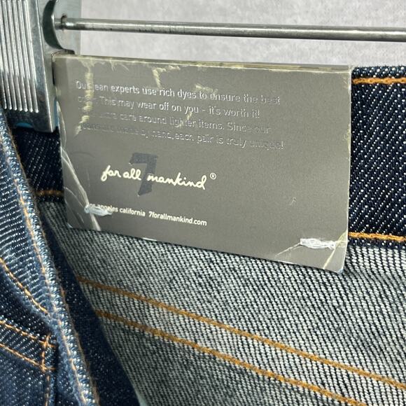 7 FOR ALL MANKIND Jeans Women 24 Bootcut Low Rise Original Fit Blue USA NEW - Picture 8 of 16